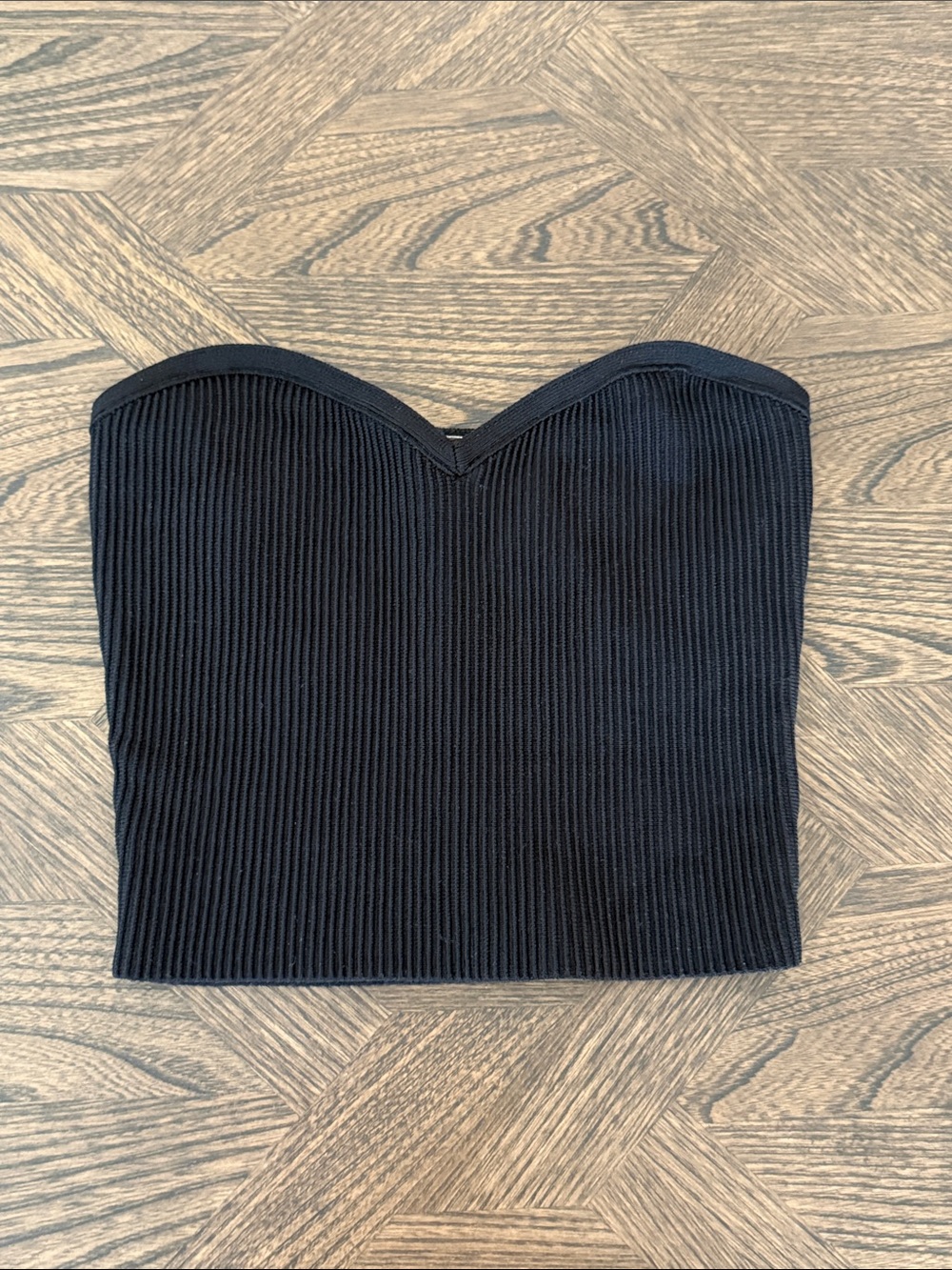 Aritzia Babaton Strapless Ribbed Black Tube Top